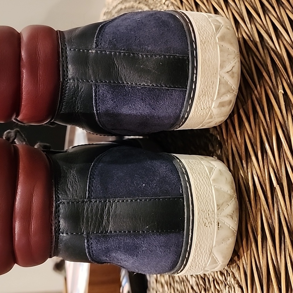 Moncler HighTops Leather Sneakers (red blue hightop) size 44 (11)Great condition - Picture 2 of 4